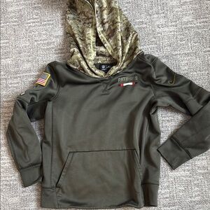 Patriots Kids Hoodie - Olive Green